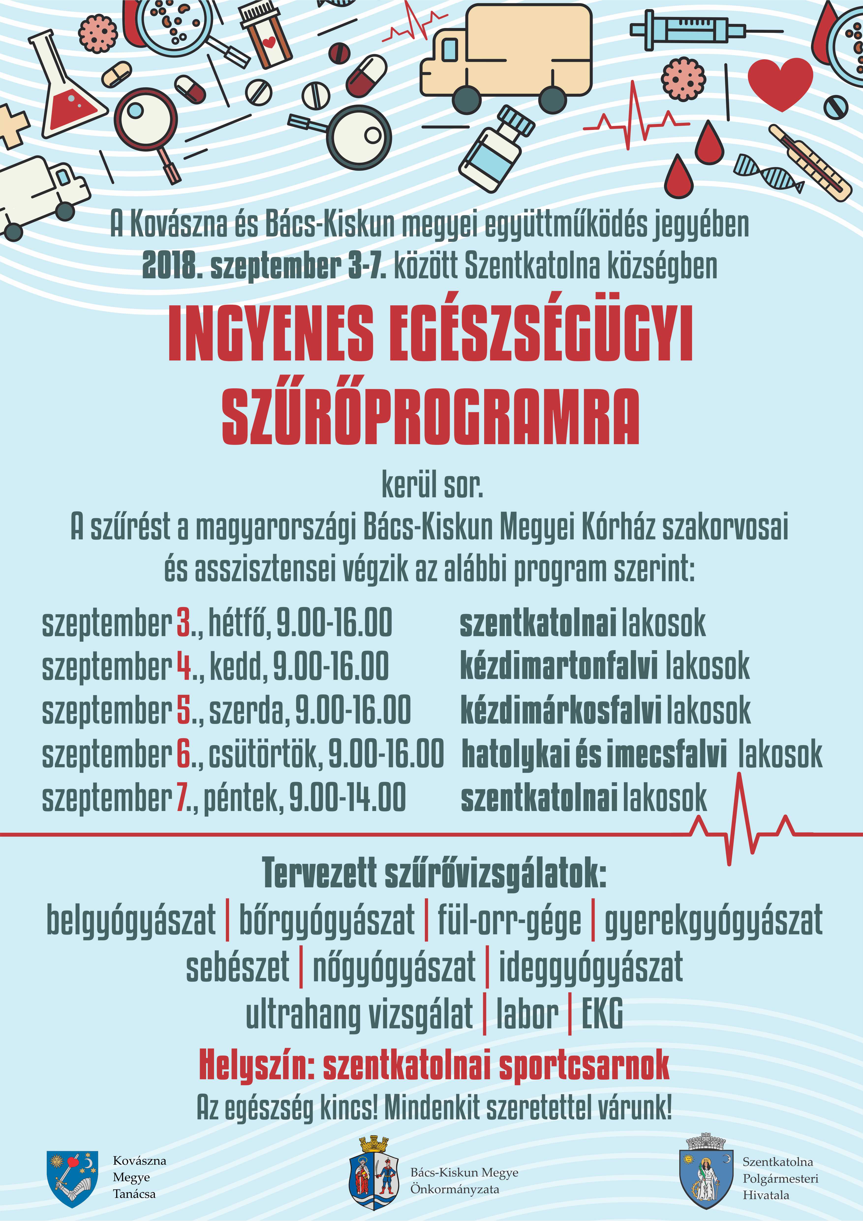 Atenţie la sănătatea noastră! - Screening medical gratuit în zona Târgu Secuiesc