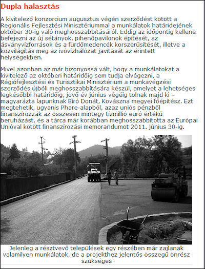 Nem „szivárog el” a Borvíz útja